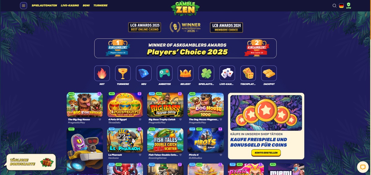 Gamblezen Casino Österreich Bonus Informationen.